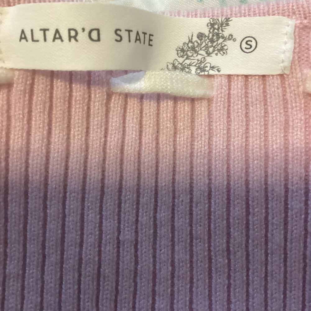 NWT pretty pastel pink crop style Altar’d State sweater - Picture 4 of 8